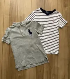 ラルフローレン　キッズ　ビッグポニー　ポロシャツ　ボーダーTシャツ　120サイズ