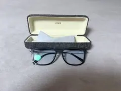 【ぽんた様専用】JINS スクエアメガネ ブラックフレーム
