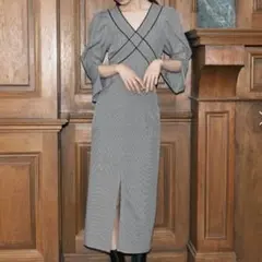 LILY BROWN リリーブラウン　タイトロングワンピース　七分袖