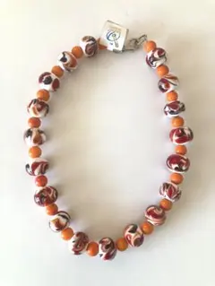 Costantiniのベネチアングララス ネックレス(オレンジ) 長さ50cmのサムネイル