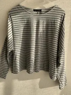 JEANASIS: ストライプ ショート丈長袖トップス