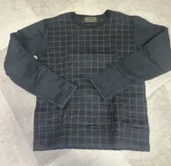 COMME CA COLLECTION ネイビー チェック柄 ニットです！のサムネイル