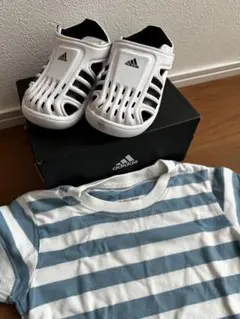 美品　adidas ベビーサンダル ホワイト