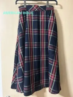 AMERICAN HOLIC チェックフレアスカート フリーサイズ