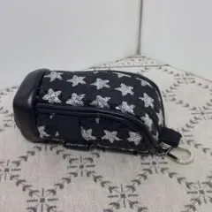 【美品】MUSPORTS ボールホルダー スパンコール 星柄 黒 ゴルフのサムネイル