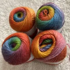 グラデーションウール　明るめのマルチカラー
