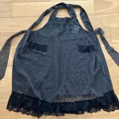 新品 Dol l House 黒 エプロン シフォン素材
