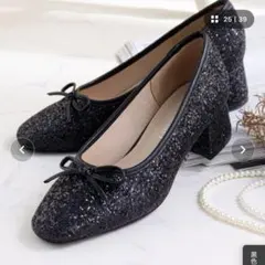 LIBERTYDOLL 黒 グリッター パンプス