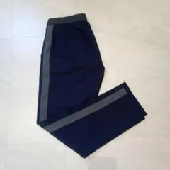 【未使用】ネイビー グレー ストライプ カジュアルパンツ