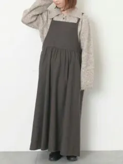 エプロンジャンパースカート☆サマンサモスモス☆チャコール