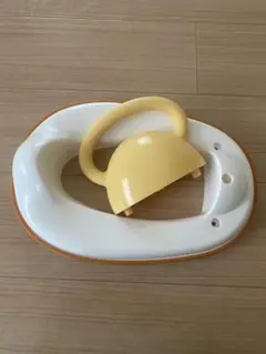 ハンドル付き補助便座 ホワイト/イエロー　永和