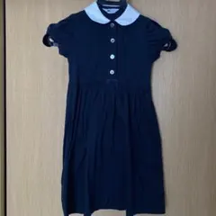 ドレッサージュ　Dressage 濃紺　半袖ワンピース 120cm お受験