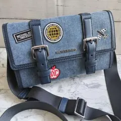 MICHAEL KORS デニムショルダーバッグ ワッペン 斜め掛け