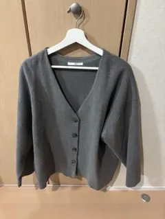 SLYグレー Vネック カーディガン