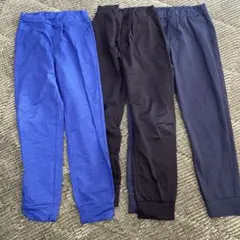 UNIQLO 150cm 3枚セットウルトラストレッチアクティブジョガーパンツ
