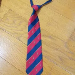 子供用 フォーマル ネクタイ 赤青ストライプ