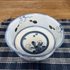 竜右衛門 染付 透かし彫り 鉢 ボウル