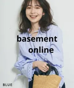 ベースメントオンライン 刺繍スリーブギャザーブラウスbasementonline