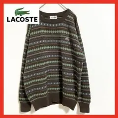 レア LACOSTE SPORT アルパカ混 チェック柄 ニット セーター - メルカリ