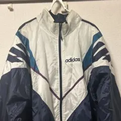 90s アディダス 刺繍ロゴ ナイロンジャケット マルチカラー