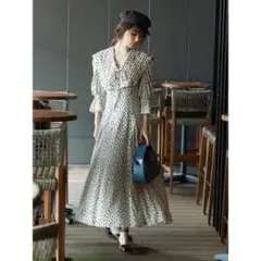 SNIDEL スナイデル　ビッグカラークラシカルワンピース