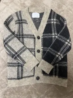 ZARA kids ザラキッズ　チェック柄ニットカーディガン