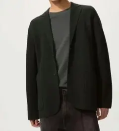 UNIQLO ミラノリブジャケットL69NAVY - メルカリ