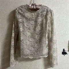 シースルーレース 長袖トップス