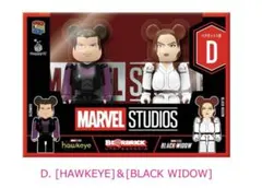MARVEL ベアブリック　ハッピーくじ　ホークアイ　ブラックウィドウ　D