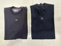 ZETT 半袖アンダーシャツ M ネイビー２枚セットのサムネイル