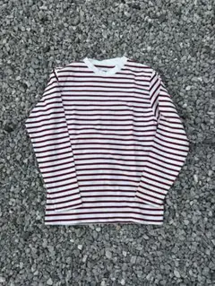 00s ボーダー ロンT ロングスリーブTシャツ y2k