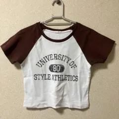 クロップドTシャツ 半袖　y2k ストリート　GU