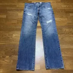 AG JEANSダメージ加工 ストレートデニムW34のサムネイル