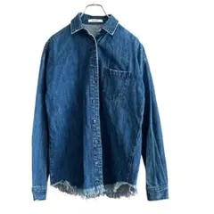 MOUSSY マウジー　デニムシャツ　ブルー　Fサイズ
