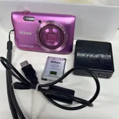 動作確認済み Nikon COOLPIX S3700 ピンク デジカメ 5-27 - メルカリ