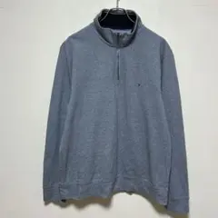 TOMMY HILFIGER ハーフジップ　ロングスリーブTシャツ　ロゴ