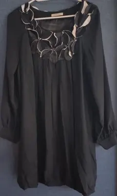 Sugar Rose ブラック パーティーシルクドレス