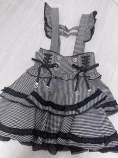 リズリサ LIZLISA はしごリボンチェックティアードスカパン