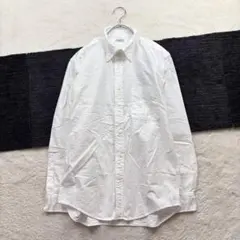 ユニクロ/L/白/ボタンダウン/オープンシャツ/ベーシック/春夏秋/カジュアル