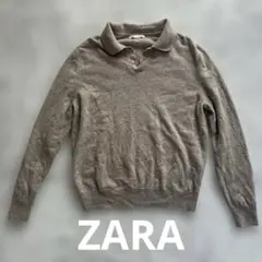 ZARA ザラ メンズ ニット 襟付きネック Lサイズ ウール カシミヤ