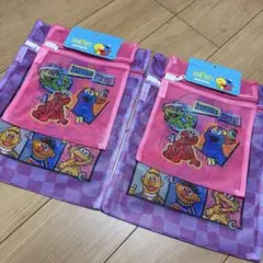 セサミストリート アメカジデザイン ランドリーネット 洗濯ネット 2点セット