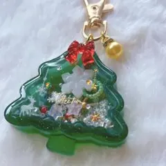〖レジンキーホルダー〗クリスマスツリー☆即日発送⋆*