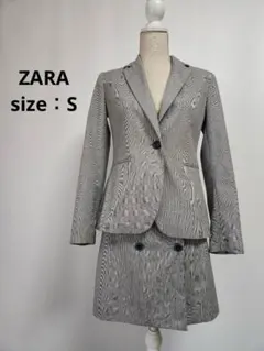 ZARA セットアップ　テーラードジャケット　スカート　グレンチェック