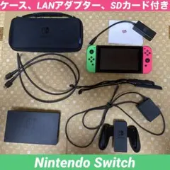 ぴ*ー様 Nintendo Switch 本体　ケース、SDカード、LANアダプ