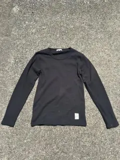 archive 00ss ブラック ヘンリーネックサーマル y2k grunge