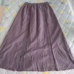 SamanthaMOS2 紫色 ロングスカート レースデザイン