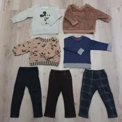冬服7着90男の子【値下】ベビー服 子供服 トップス ボトムス ズボン まとめ売
