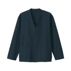 ​【新品タグ付】無印良品 風を通す ストレッチサッカーカーディガン Mのサムネイル