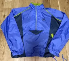 90s NIKE 銀タグ ナイロンジャケット ブルー×グリーン テック Y2K