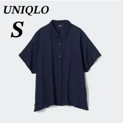 【美品】ユニクロ　レーヨンブラウス　シャツ　スリット　羽織り　夏服　リラックス